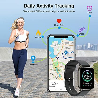 Ordtop Smart Watch, 1.69 Fitness Tracker IP68 Waterproof Fitness Watch - Image 4