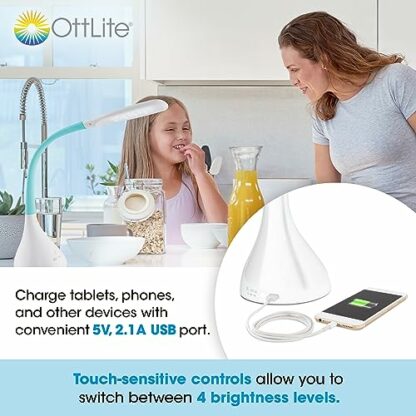 OttLite Creative Curves LED Desk Lamp | Table Lamp, Task Lamp | Great for Home, Office, Dorm, Sewing Table - Image 3