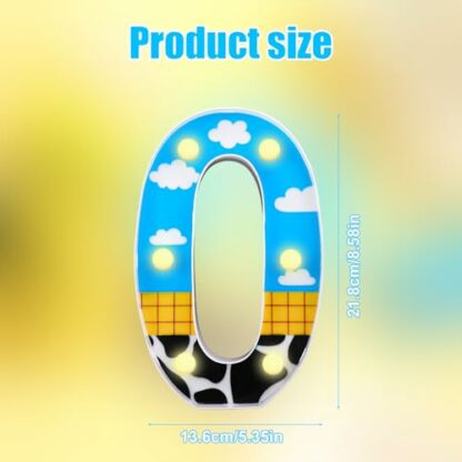 PEUTIER Light Up Number, Led Light Up Table Numbers Sign Cartoon Light Number for Party Decorative Led Number Lights for Kids Cartoon Story Party Birthday Party Decorations - Image 3