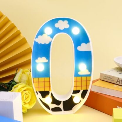 PEUTIER Light Up Number, Led Light Up Table Numbers Sign Cartoon Light Number for Party Decorative Led Number Lights for Kids Cartoon Story Party Birthday Party Decorations - Image 2