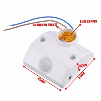 PIR Motion Sensor Light Socket for E27 Bulb, Auto Human Infrared IR Sensor Lamp Holder 3 PIR Motion Sensor Light Socket for E27 Bulb, Auto Human Infrared IR Sensor Lamp Holder - Image 3