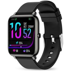 Popglory Smart Watch, Fitness Tracker with Blood Oxygen, Blood Pressure, Heart Rate Monitor, IP67 waterproof Smartwatch Fitness Watch Smart Watch for Men Women for Android iOS