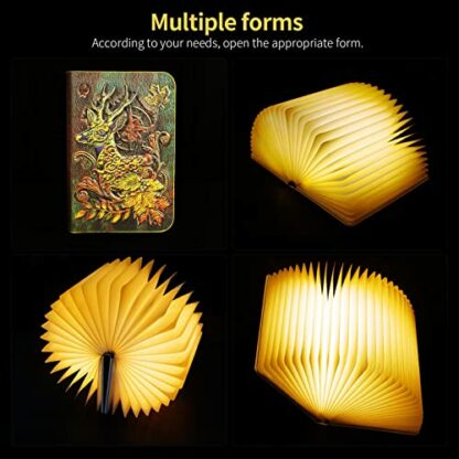 QXMGCBOK 3D Embossed Book Night Light, Folding Book Lamp,Decorative Faux Books Decor for Office, Book Lovers Unique Gifts for Men Woman Children 3 QXMGCBOK 3D Embossed Book Night Light, Folding Book Lamp,Decorative Faux Books Decor for Office, Book Lovers Unique Gifts for Men Woman Children - Image 3