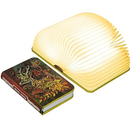 QXMGCBOK 3D Embossed Book Night Light, Folding Book Lamp,Decorative Faux Books Decor for Office, Book Lovers Unique Gifts for Men Woman Children 2 QXMGCBOK 3D Embossed Book Night Light, Folding Book Lamp,Decorative Faux Books Decor for Office, Book Lovers Unique Gifts for Men Woman Children - Image 2