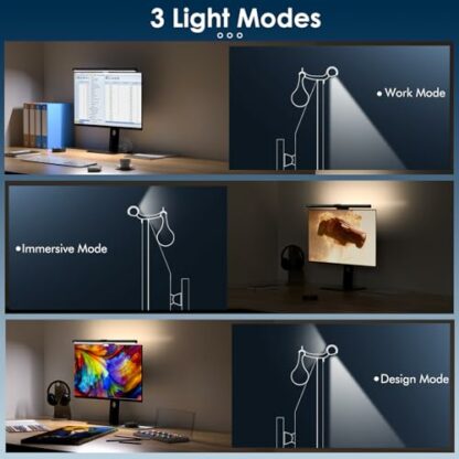 Quntis Monitor Light Bar with Backlight and Remote Control 40cm 51cm Screenlinear Computer Lamp Bar - Image 4