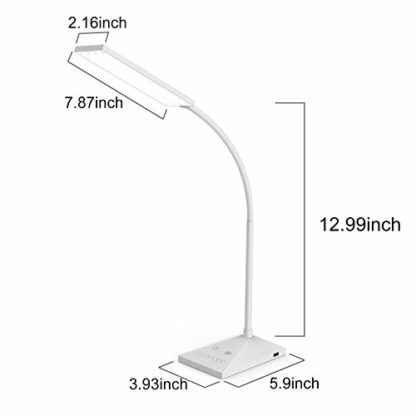 RAOYI Dimmable LED Desk Lamp Table Lamp Eye-Caring Reading Lamp with Adjustable Gooseneck - Image 4