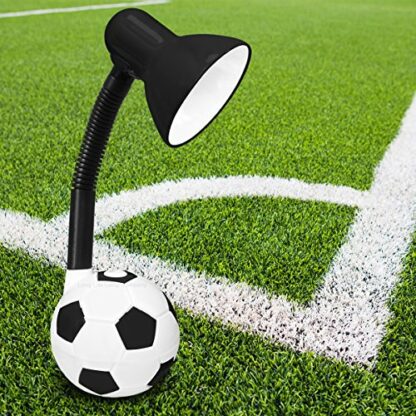 Retro Football Desk Lamp Flexible Black and White with LED Golf Ball Bulb 4w 3 Retro Football Desk Lamp Flexible Black and White with LED Golf Ball Bulb 4w - Image 3