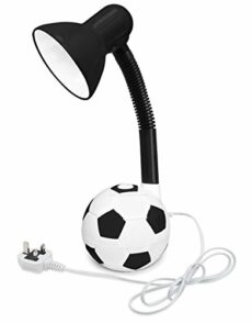 Retro Football Desk Lamp Flexible Black and White with LED Golf Ball Bulb 4w