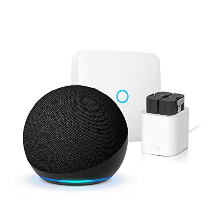 Ring Intercom + additional Quick Release Battery Pack + Charging Station by Amazon | Intercom upgrade, Two-Way Talk + All-new Echo Dot (5th generation) smart speaker with Alexa | Charcoal 2 Ring Intercom + additional Quick Release Battery Pack + Charging Station by Amazon | Intercom upgrade, Two-Way Talk + All-new Echo Dot (5th generation) smart speaker with Alexa | Charcoal - Image 2