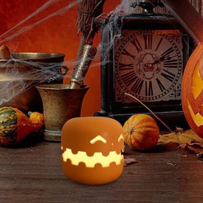 Ruoptree Lighted Halloween Pumpkin,Nightstand Pumpkin Night Lamp - Halloween Bedroom Table Lamp for Halloween Party, Children's Room, Study, Desk, Living Room, Bedroom 3 Ruoptree Lighted Halloween Pumpkin,Nightstand Pumpkin Night Lamp - Halloween Bedroom Table Lamp for Halloween Party, Children's Room, Study, Desk, Living Room, Bedroom - Image 3