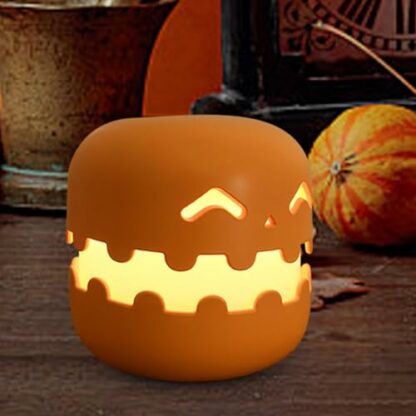 Ruoptree Lighted Halloween Pumpkin,Nightstand Pumpkin Night Lamp - Halloween Bedroom Table Lamp for Halloween Party, Children's Room, Study, Desk, Living Room, Bedroom 4 Ruoptree Lighted Halloween Pumpkin,Nightstand Pumpkin Night Lamp - Halloween Bedroom Table Lamp for Halloween Party, Children's Room, Study, Desk, Living Room, Bedroom - Image 4