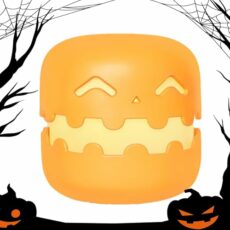 Ruoptree Lighted Halloween Pumpkin,Nightstand Pumpkin Night Lamp - Halloween Bedroom Table Lamp for Halloween Party, Children's Room, Study, Desk, Living Room, Bedroom