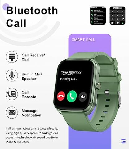 SIEMORL Smart Watch for Women,Fitness Tracker with Voice Call,1.93" Touch Screen Heart Rate Sleep Monitor, Step Counter, IP68 Waterproof Activity Tracker Smartwatch for iOS Android - Image 3
