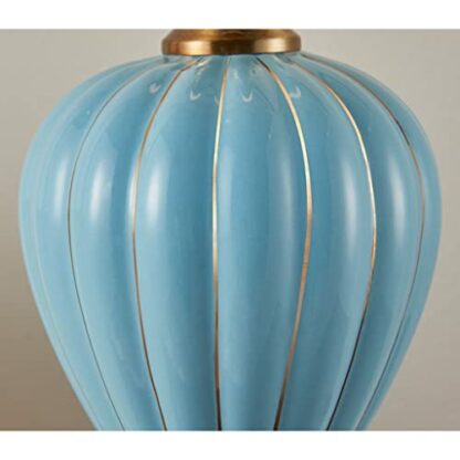 SJZWCHQ Desk lamp European Table Lamp Bedroom Bedside Lamp Warm American Ceramic Table Lamp Bedroom Lamp Study (Color : A Size : 35x60cm) - Image 4