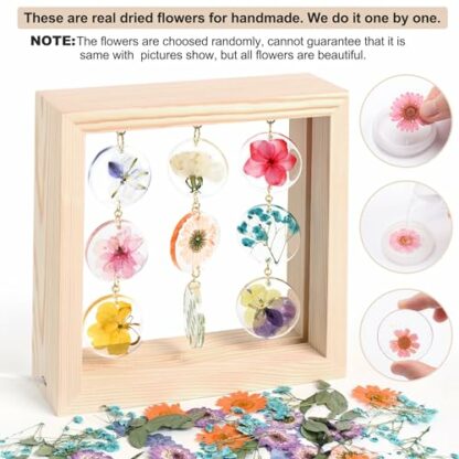 SMUK Handmade Dried Flower LED Desk Lamp, 3 Way Dimmable Cute Pressed Flower Bedside Lamp with Wooden Frame for Desk, Table, Bedroom, Living Room, Office, Aesthetic Cute Table Lamp… 4 SMUK Handmade Dried Flower LED Desk Lamp, 3 Way Dimmable Cute Pressed Flower Bedside Lamp with Wooden Frame for Desk, Table, Bedroom, Living Room, Office, Aesthetic Cute Table Lamp… - Image 4