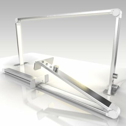 STOLAS Nail Tech Light, 15inch Height 4000-6000K Dimmable Nail Lamp for Desk, 3 Lighting Modes, LED Manicure Light for Nail, Model Building, Painting, Crafting-Silver - Image 2