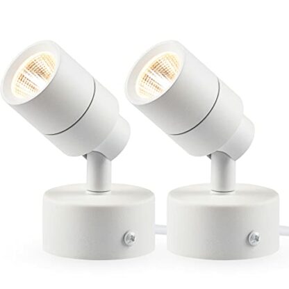 SUNVIE 2 Pack LED Up Lights for Indoor Use Uplight, Warm White Floor Spotlight Lamp, 120V Spot Lights for Uplighting Accent Lighting, 5.9 FT Cord with Foot Switch 2 SUNVIE 2 Pack LED Up Lights for Indoor Use Uplight, Warm White Floor Spotlight Lamp, 120V Spot Lights for Uplighting Accent Lighting, 5.9 FT Cord with Foot Switch - Image 2