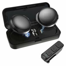 Ski Helmet Speakers, Moman HA1 TRUE Wireless 5.3 Motorcycle Helmet Headset with Remote Control Voice Assistant Charging Case, Motorbike-Helmet-Wireless-Snowboard-Headphones