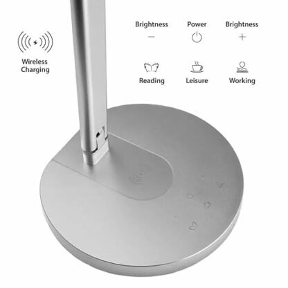 Smart LED Desk Lamp - Dimmable Eye Caring Table Lamp with Touch Control, Wireless Charging - Bedside Reading Lamp with 3 Lighting Modes - Adjustable Desk Light for Home Office Bedroom - Image 3
