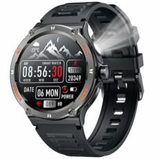 Smart Watch Men Fitness Tracker: 1.53" Touch Screen Bluetooth Call Answer 3ATM Waterproof Smartwatch Heart Rate Oxygen Blood Pressure Sleep Monitor Step Counter Torch 123 Sports Modes For Android Ios