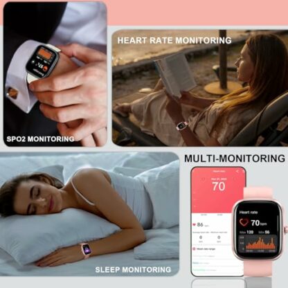 Smart Watch for Men Women, 1.91" Smart Watches Answer/Make Calls, Fitness Watch with Heart Rate/Sleep Monitor, 100+ Sport Activity Tracker Step Counter, IP68 Waterproof Fitness Tracker for Android iOS - Image 4