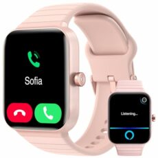 Smart Watch for Men Women Answer/Make Call, 1.8" HD Alexa Built-in Smartwatch with Heart Rate/SpO2/Sleep Monitor, 100+Sports, IP68 Step Counter Fitness Tracker for iPhone/Samsung/Android (Pink)