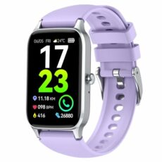 Smart Watch for Men Women Answer/Make Calls, 1.57" Fitness Watch, Fitness Tracker, Heart Rate Sleep Monitor, 110+ Sports Activity Trackers Step Counter, IP68 Waterproof Smartwatch, Silver-Light Purple