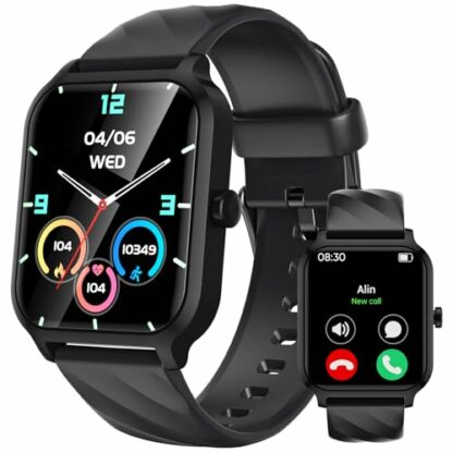 Smart Watch for Men Women Answer/Make Calls - 1.83" Fitness Watch with Heart Rate Sleep SpO2 Monitor, 100+ Sports, IP68 Waterproof, Notification, Step Counter, Mens Smartwatch for Android IOS 2 Smart Watch for Men Women Answer/Make Calls - 1.83" Fitness Watch with Heart Rate Sleep SpO2 Monitor, 100+ Sports, IP68 Waterproof, Notification, Step Counter, Mens Smartwatch for Android IOS - Image 2