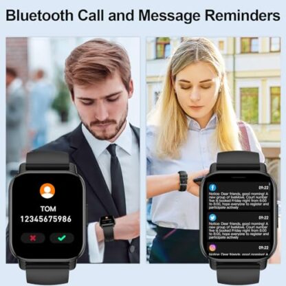 Smart Watch for Men Women Answer/Make Calls - 1.85" HD Touch Screen Smart Watches with Heart Rate Sleep Monitor - 112 Sports Modes - Fitness Tracker - IP68 Waterproof Smartwatch for Android iOS - Image 3