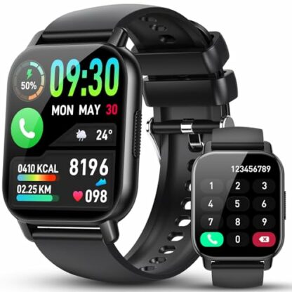 Smart Watch for Men Women Answer/Make Calls - 1.85" HD Touch Screen Smart Watches with Heart Rate Sleep Monitor - 112 Sports Modes - Fitness Tracker - IP68 Waterproof Smartwatch for Android iOS - Image 2