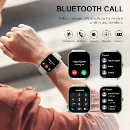 Smart Watch for Men Women Answer/Make Calls, 1.96" Fitness Watch with Step Counter Heart Rate Sleep Monitor, Fitness Tracker 113+ Sports Activity Trackers IP68 Waterproof, Smartwatches for Android IOS - Image 4