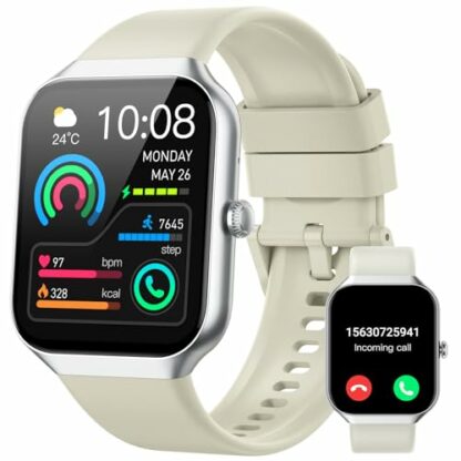 Smart Watch for Men Women Answer/Make Calls, 1.96" Fitness Watch with Step Counter Heart Rate Sleep Monitor, Fitness Tracker 113+ Sports Activity Trackers IP68 Waterproof, Smartwatches for Android IOS - Image 2