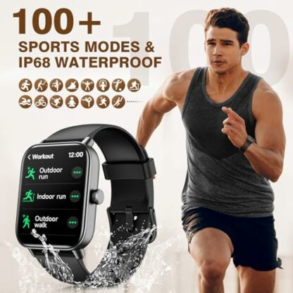 Smart Watch for Men Women - Fitness Tracker [Bluetooth Call&Alexa Built-in] with Heart Rate Monitor, Activity Tracker, Step Counter, Sleep Monitor, Smartwatch for Andriod iOS - Image 4