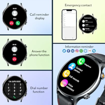 Smartwatch Fitness Watch Bluetooth Call - 1.39" Smart Watch for Men with Heart Rate Oxygen Blood Pressure Sleep Monitor 114 Sports Modes Step Counter Activity Trackers Compatible with Android iOS - Image 4