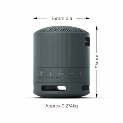 Sony SRS-XB100 - Wireless Bluetooth, Portable, Lightweight, Compact, Outdoor, Travel Speaker, Durable IP67 Waterproof & Dustproof,16 HR Battery, Versatile Strap, Hands-Free Calling 3 Sony SRS-XB100 - Wireless Bluetooth, Portable, Lightweight, Compact, Outdoor, Travel Speaker, Durable IP67 Waterproof & Dustproof,16 HR Battery, Versatile Strap, Hands-Free Calling - Image 3