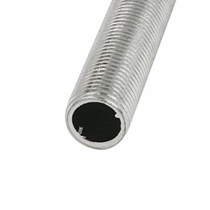 Sourcingmap Lamp Pipe Nipple, M10 Thread 40mm Length Hollow Lamps Repair Part Hardware for Lamp Lights, Zinc Alloy Silver Tone, Pack of 10 - Image 3