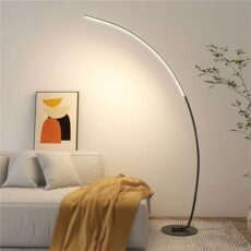 Standard lamps living room Arc Floor Lamp for Living Room 67" Floor Lamp Black LED Dimmable Modern Floor Lamp 3 Color Temperature Curved Cool Unique Floor Lamps for Bedroom Home