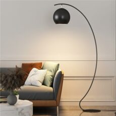 Standard lamps living room Arc Remote Control Stepless Dimmable Floor Lamp Reading Lamp for Bedroom Black