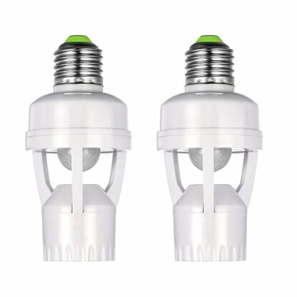 Sujurio 2 PCS E27 Lamp Holder Adapter LED Light Bulb Socket Converter With PIR Motion Sensor AC100-240V Human Presence Detector 2 Sujurio 2 PCS E27 Lamp Holder Adapter LED Light Bulb Socket Converter With PIR Motion Sensor AC100-240V Human Presence Detector - Image 2