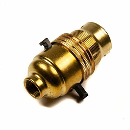 Switched Lamp Holder Brass Bayonet Cap (BC) (B22d) 1/2" Screw Thread - Image 3