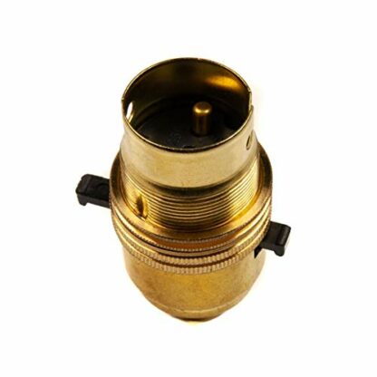 Switched Lamp Holder Brass Bayonet Cap (BC) (B22d) 1/2" Screw Thread - Image 4