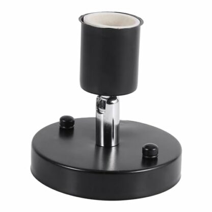 TOPINCN Modern Vintage Light Socket Ceiling Light 180 Rotating Wall Mounted Lamp Bulb Holder Socket Ceramic Iron for Garage Basement Storage Room E27 Lamp Bulb Holder Adapter E27 Lamp - Image 3