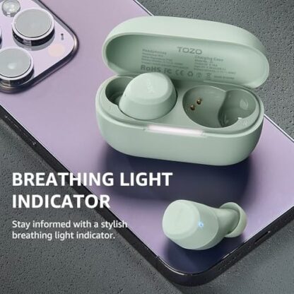 TOZO A1 Wireless Earbuds, Bluetooth 5.3 Earphones, Support APP EQ Setting, 30H Long Playtime, Ear Buds with HiFi Stereo Sound, Light-Weight Wireless Earphones, IPX5 Waterproof - Image 4