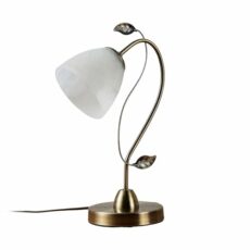 Table Lamp 'Michalina' (Modern) in White Made of Glass for e.g. Living Room & Dining Room (1 Light Source, E27) from Lindby | Desk Lamps