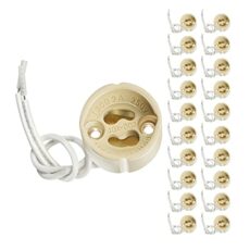 Tofisr GU10 Lamp Holder 2A 250V GU10 Ceramic Lamp Bases Connector with Silicone Wire Socket for GU10 LED Light Bulbs Halogen Bulbs Downlights Main Connector Adapter Fitting
