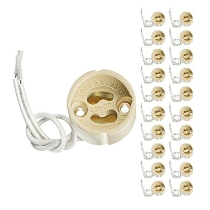 Tofisr GU10 Lamp Holder 2A 250V GU10 Ceramic Lamp Bases Connector with Silicone Wire Socket for GU10 LED Light Bulbs Halogen Bulbs Downlights Main Connector Adapter Fitting - Image 2