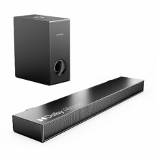 ULTIMEA Dolby Atmos Sound Bar for TV, Soundbar for 3D Surround Sound System, Bluetooth Soundbar for TV with Subwoofer, Deep Bass Adjustable, Slim TV Sound Bar, Home Theater Soundbar Speaker, Nova S50