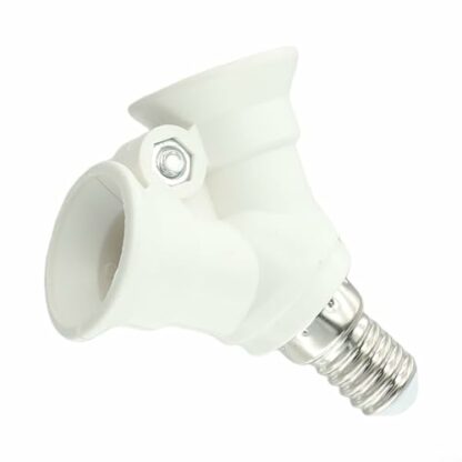 VRTYVEYBB E14 to Double E14 Lamp Base Converter Adjustable Light Bulb Adapter Socket Splitter for Home Ceiling Photography Lighting White PBT 220-230V - Image 4