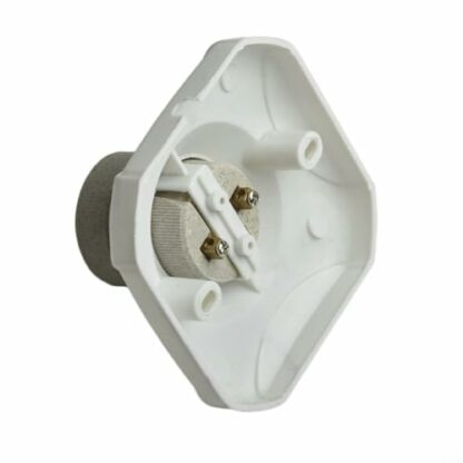 VRTYVEYBB E27 Ceramic Heat Lamp Socket Holder Straight Glazed Porcelain Bulb Base High Temperature Resistant for Industrial Reptile Incubator Catering Display White - Image 3