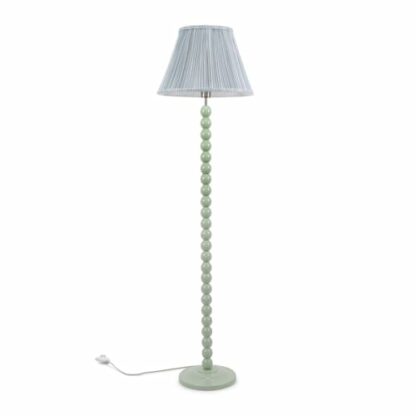 ValueLights Bobbles Sage Green Floor Lamp with Pleated Shade - Image 2